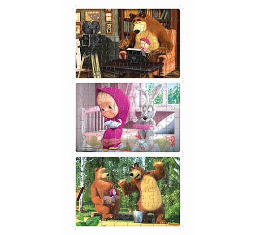 Masha and The Bear 3 x 48 Pieces